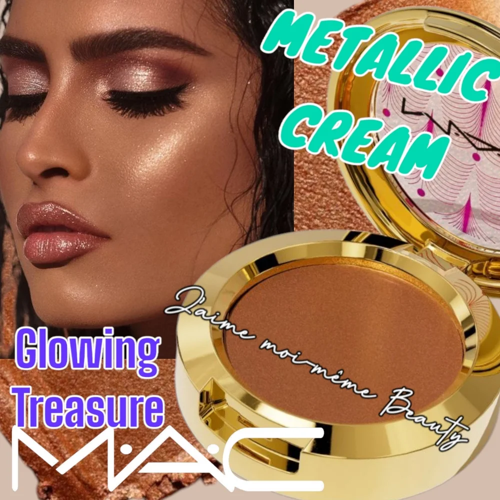 MAC Limited Edition Metallic Cream Blush- GLOWING TREASURE - Golden Bronze